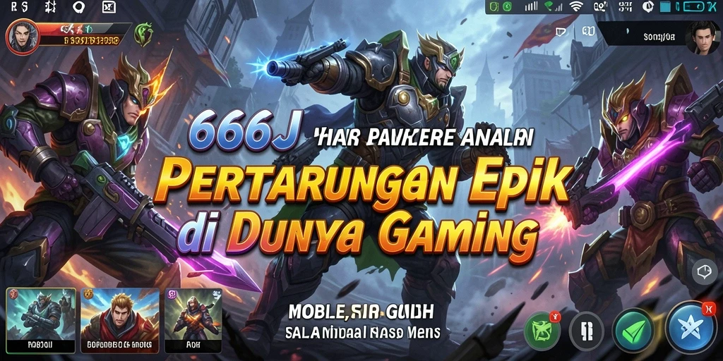 Tampilan gameplay menegangkan dalam 666J dengan karakter bertarung.