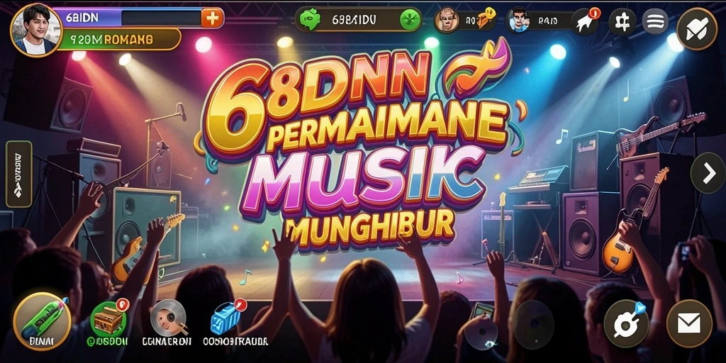 Tampilan menarik dari gameplay 68IDN memperlihatkan pemain menikmati musik.