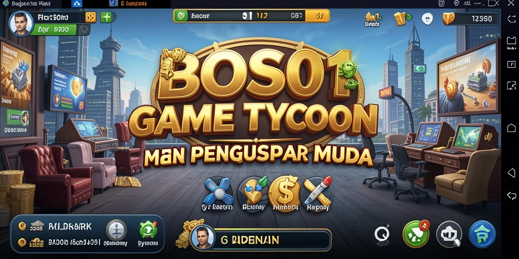 Tangkapan layar menunjukkan gameplay menarik BOS01 dengan elemen Tycoon yang mendebarkan.