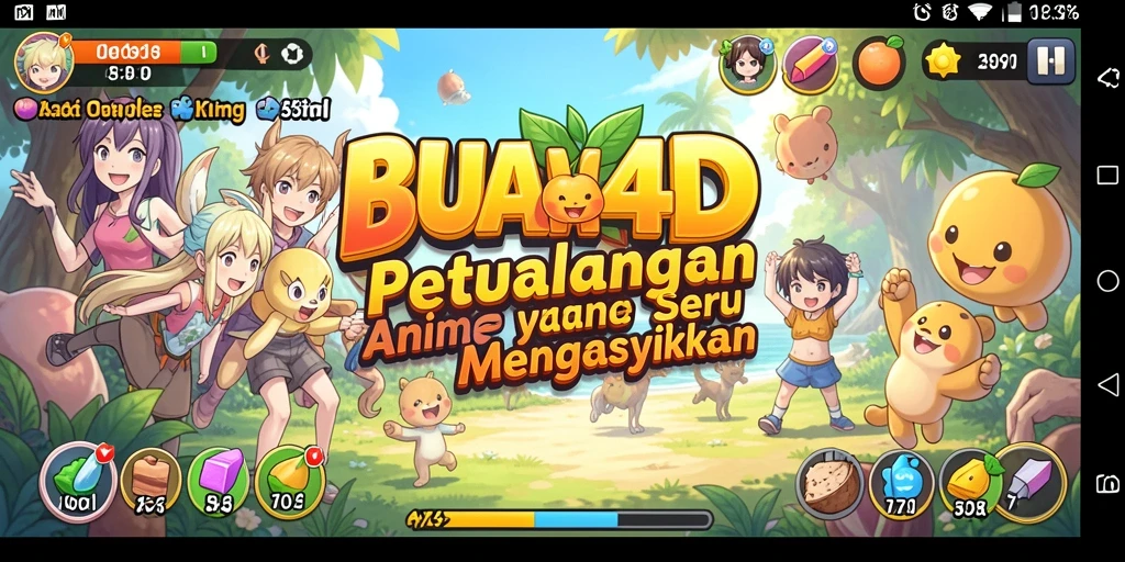 Gambaran gameplay BUAH4D yang menarik dengan karakter Anime.