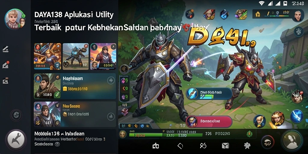 Tampilan antarmuka utama dari aplikasi DAYA138 yang intuitif.