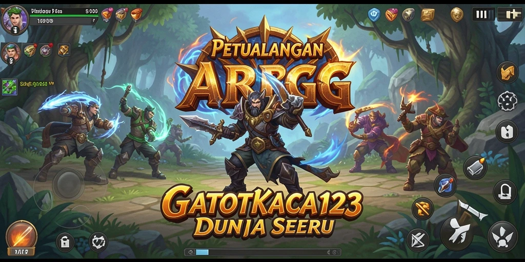 Tangkapan layar menunjukkan aksi seru dalam permainan GATOTKACA123.