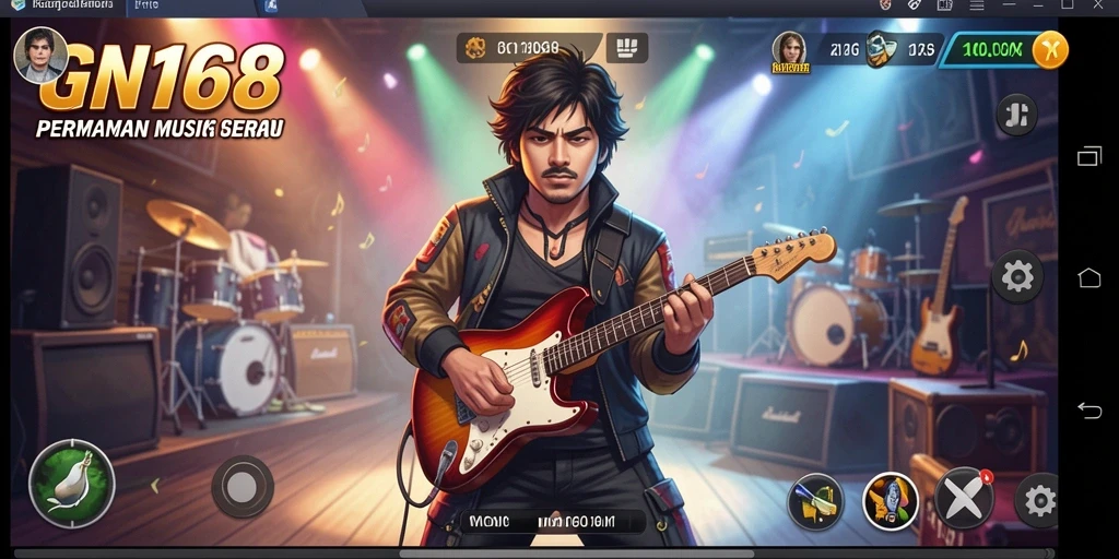 Tampilan gameplay GN168 yang penuh warna dan menarik.