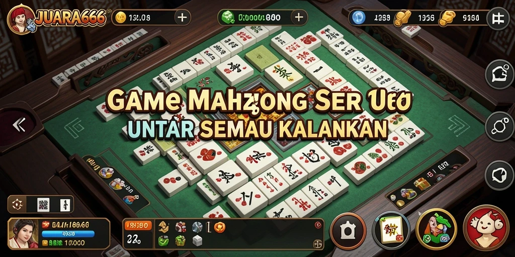 Tampilan gameplay JUARA666 dengan level Mahjong yang menantang.