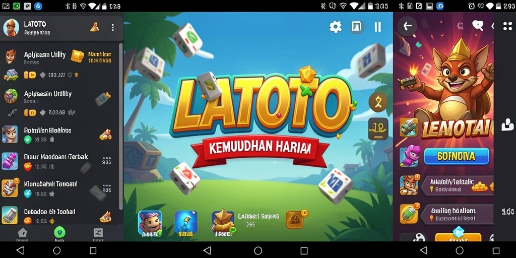 Tampilan antarmuka pengguna LATOTO yang menarik dan fungsional.