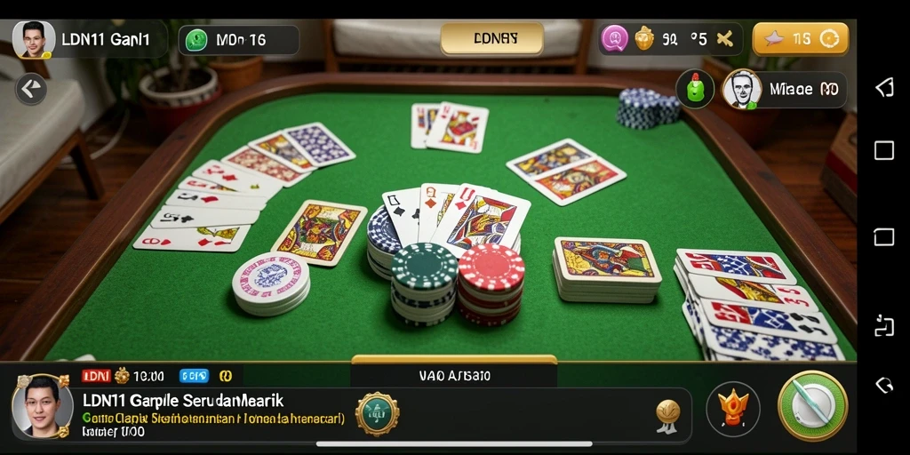 Tampilan gameplay LDN11 yang seru dan menarik di game Gaple.