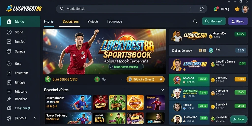 Tampilan menarik dari gameplay Sportsbook LUCKYBEST88.