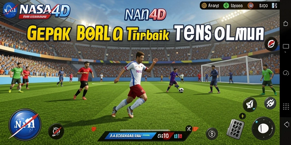 Tampilan seru gameplay sepak bola di NASA4D.