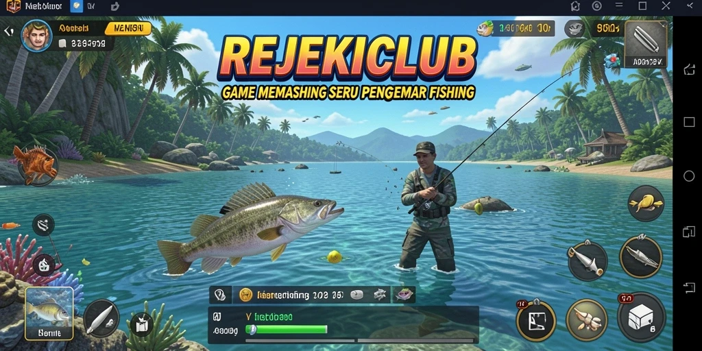 Tampilan utama gameplay Fishing yang mengasyikkan di REJEKICLUB.