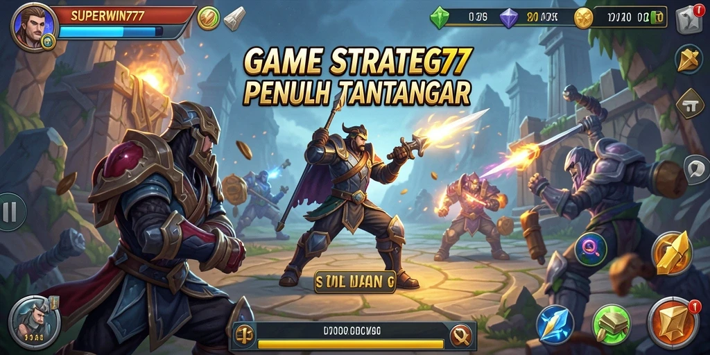 Tampilan gameplay seru dalam game strategi SUPERWIN777.