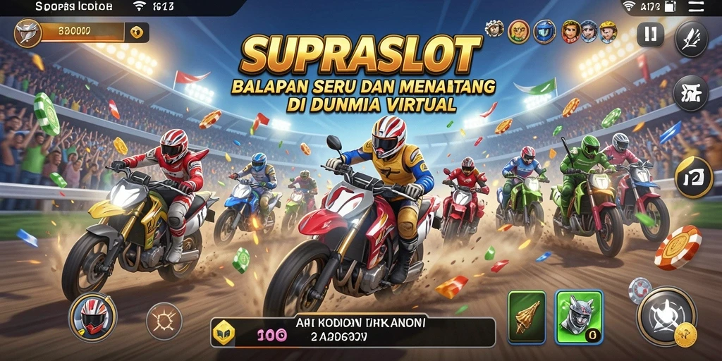 Gameplay seru dengan mobil balap dan lintasan menarik.