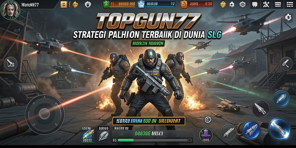 Gameplay intens dalam pertempuran strategi SLG.