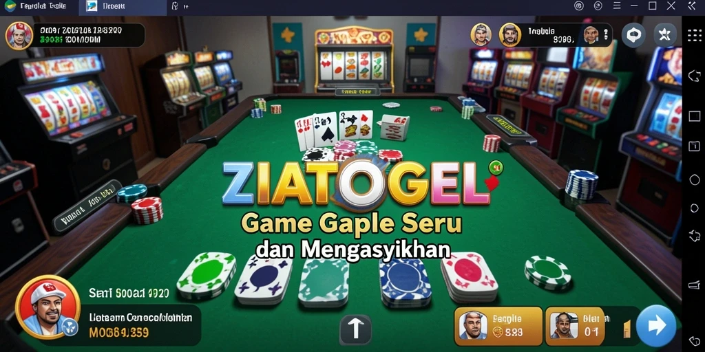 Tampilan gameplay ZIATOGEL yang seru dalam permainan Gaple.